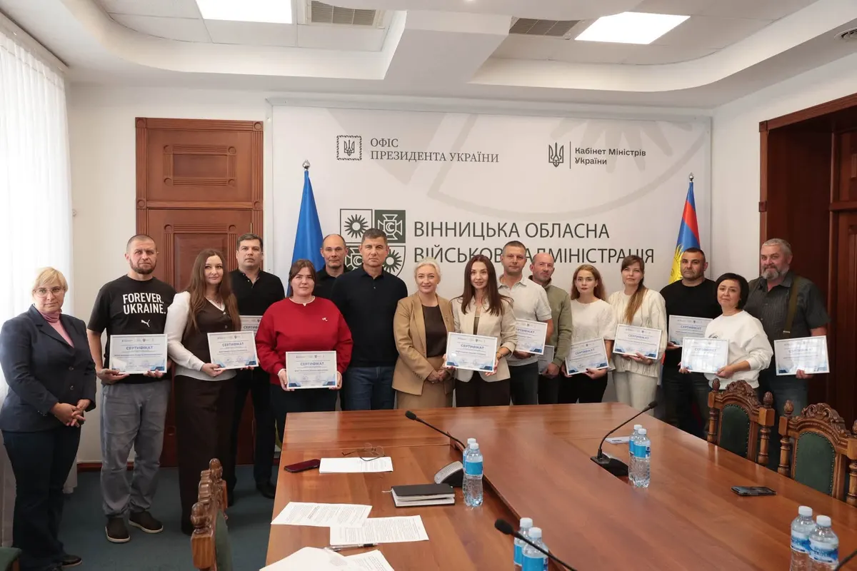 Вінниччина роздала 1,8 млн грн грантів: 13 бізнесів, семеро з них — ветеранські
